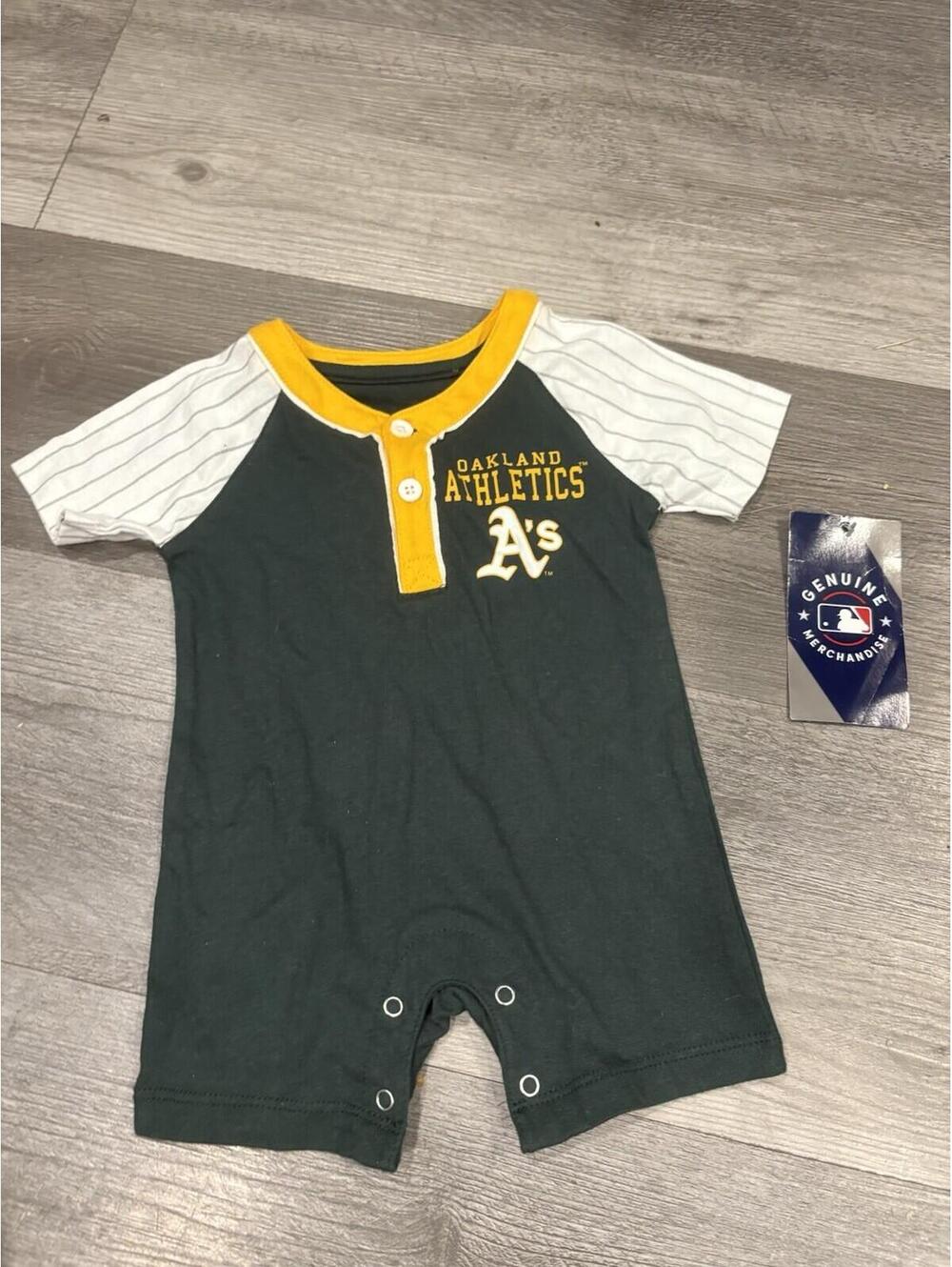 Oakland A's Baby Uniform Jersey Bodysuit Outfit 0-3 Months